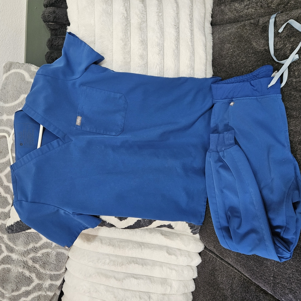 Figs Women's Blue Scrub Top